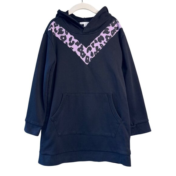 Rockets Of Awesome Other - ROCKETS OF AWESOME Sweatshirt Hoodie Dress Girls 7 Black Purple Leopard